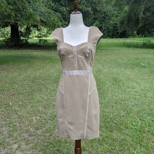 NWOT Rebecca Taylor khaki bodycon dress 6